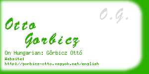 otto gorbicz business card